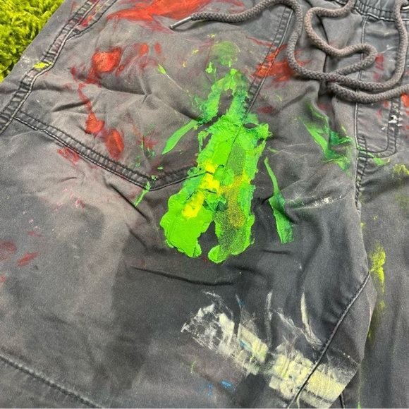 Dis tressed Ink Stained Shorts - Picture 9 of 12